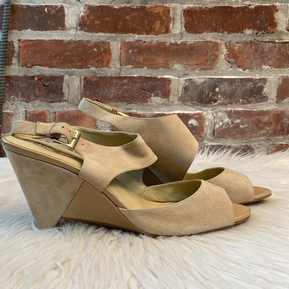 INC International Concepts Shoes - INC Fama Wedge Suede Sandals, Size 11